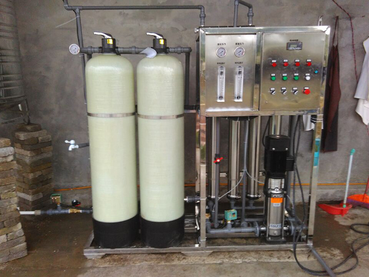 貴州大方縣食品廠1噸反滲透純凈水設備安裝調試